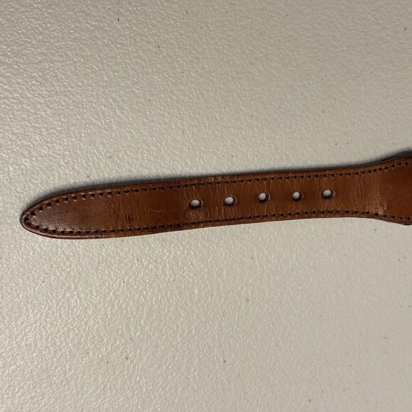 Brighton Santos  Multi Color Canvas Brown Laced Leather Belt  Silver Buckle  32 - Picture 8 of 14